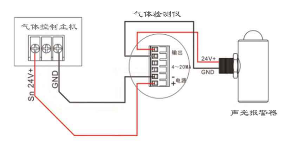 氣體報警器雙線制怎么接線